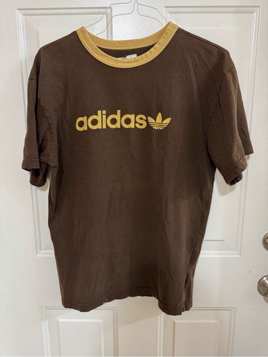 adidas Other - adidas Brown Crewneck with Tan Rib Trim
